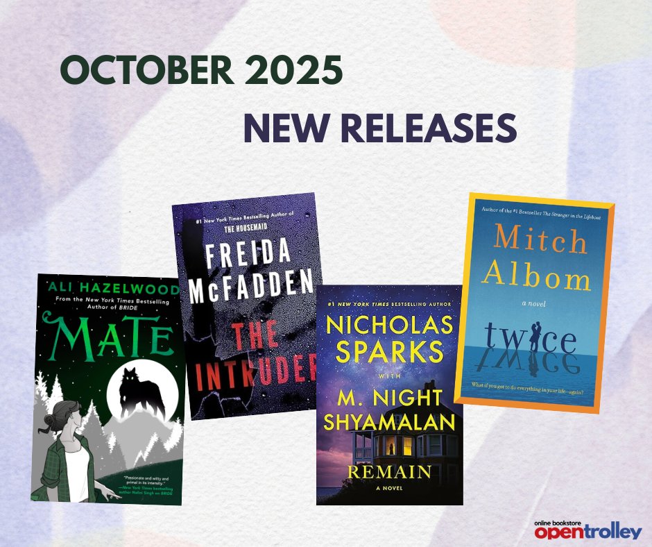 October’s releases are too good to resist. From #AliHazelwood to #MitchAlbom, these new releases will keep you up all night. 

#NicholasSparks #FreidaMcFadden #BookAddict #ReadMoreBooks