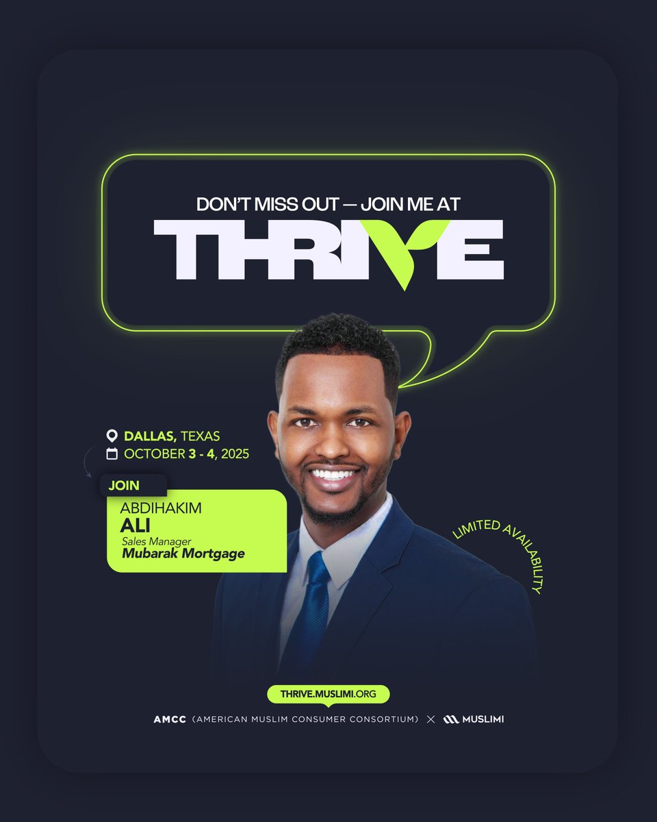 Meet Abdihakim Ali – an expert in Islamic home financing with over 12 years in the banking industry.

With more than $280M in Islamic contracts funded, Abdihakim’s expertise and dedication have guided countless clients on their real estate journey. 

#Thrive2025
