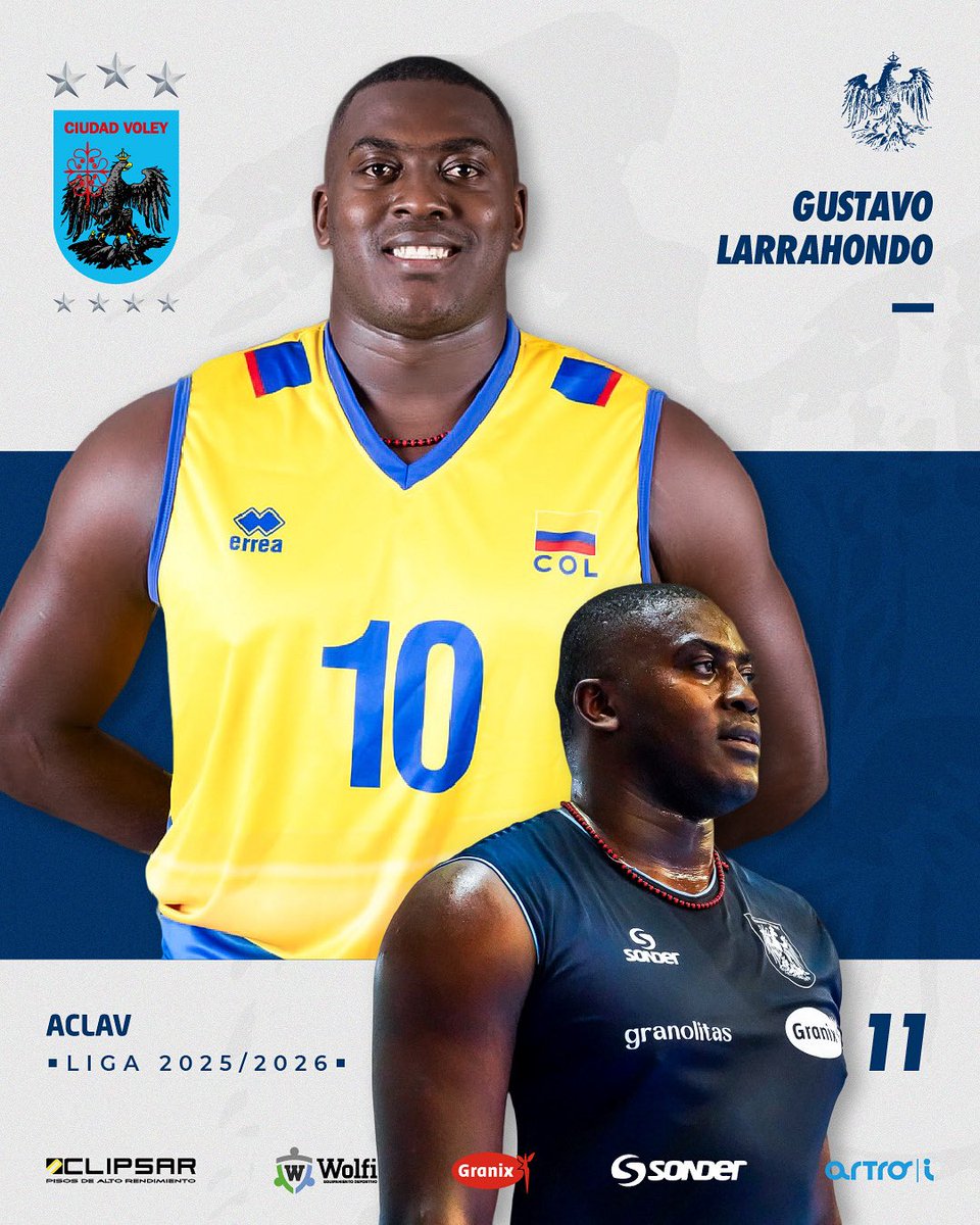 NUEVO FICHAJE 💥🇨🇴

Presentamos a Gustavo Larrahondo que se suma a nuestro plantel para esta temporada ⚡️

Con experiencia internacional en múltiples torneos con la Selección de Colombia, disputó Panamericanos, Sudamericanos y el Mundial 2025 🏐🔥

🔹Puesto: OPUESTO 🔹