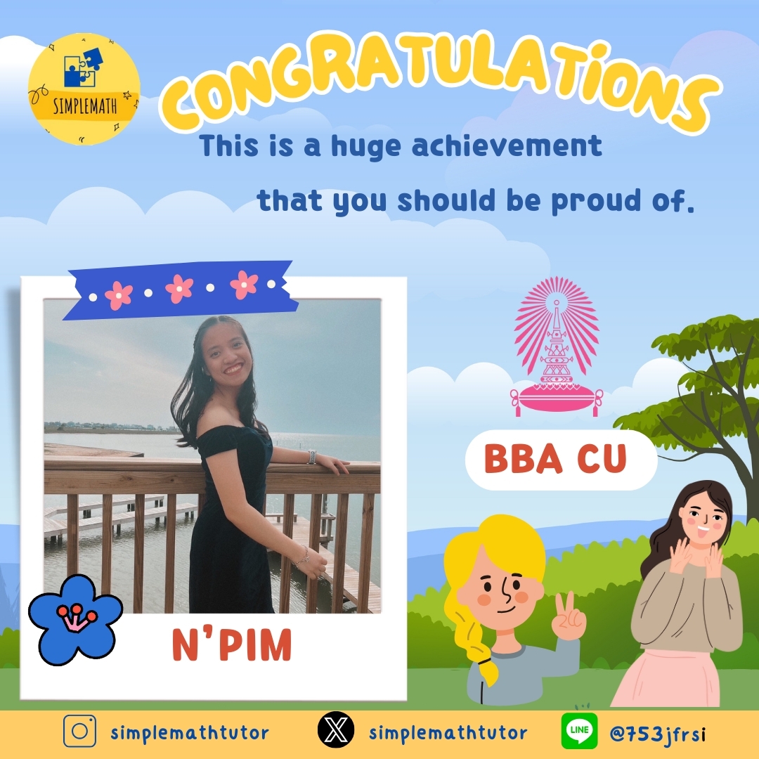 SimpleMathtutor's tweet image. 🙋🏼‍♀️ใครจะสอบ Digital Satmath อยากได้คะเเนนปังๆๆ รีวิวปังๆๆ 📷สนใจทักมาสอบถามกันได้เลย แล้วมาคะแนนปังๆไปด้วยกันนนน     

#satmath #ติวsat #ติวsatmath #สอบsat #เรียนsat #สรุปsatmath #สอบsat #สอบsatmath #satmath800 #สรุปsat #สรุปsatmath