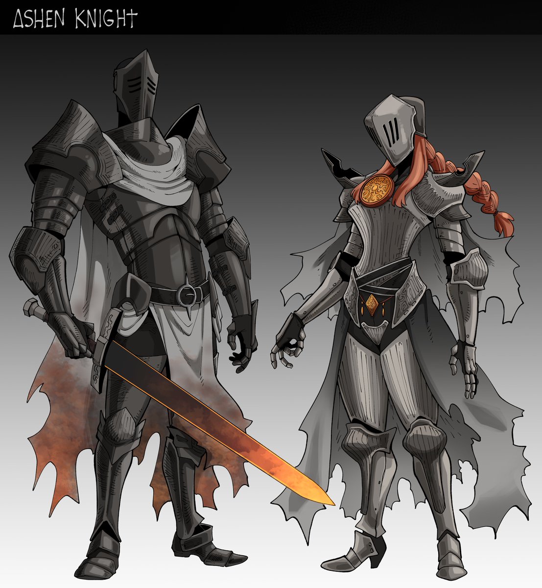 wasabi_nuclear's tweet photo. INKTOBER 2 - ASHEN KNIGHT

Only the Male version is still available!
DM me if interested! https://t.co/0mOqMLzh6y