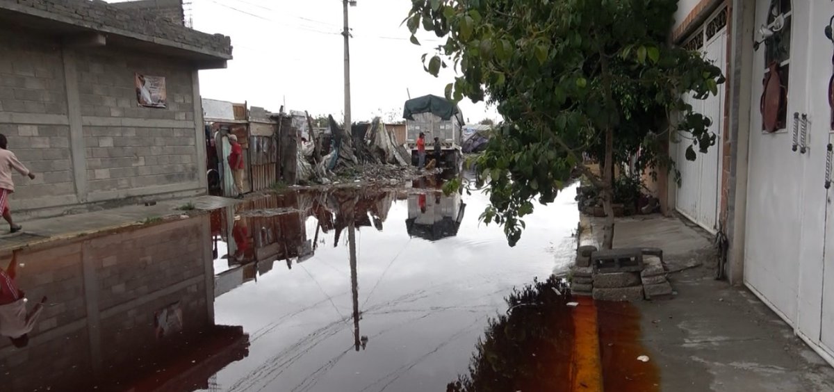 AntorchaChimal's tweet image. #EdomexBajoElAgua dejan al descubierto el abandono de @delfinagomeza. #Chimalhuacán, La Paz, #Texcoco y otros municipios están inundados, con pérdidas para la gente y una respuesta CERO del gobierno. Basta de excusas, exigimos obras ya.
