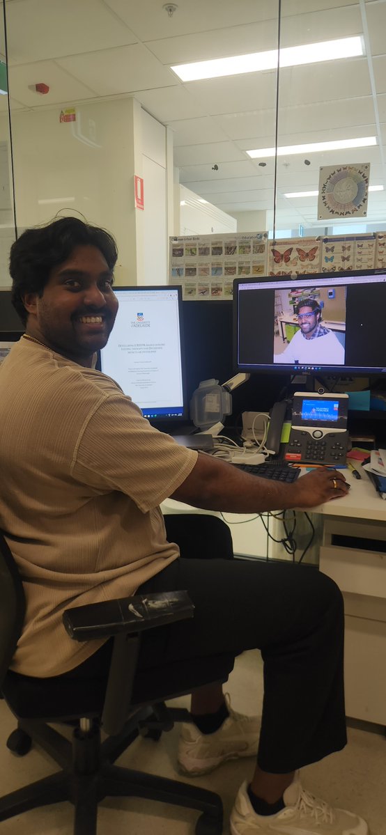 Huge congratulations to Jayshen Arudkumar <a href="/JayboyChrista/">Jayshen Arudkumar</a>, PhD candidate researching new ways to harness CRISPR-Cas9, on submitting his thesis! 

A major milestone toward pushing the boundaries of genome editing. 🎉

<a href="/sahmriAU/">SAHMRI</a> 

#Thesis #PhDLife #CRISPR #Congratulations