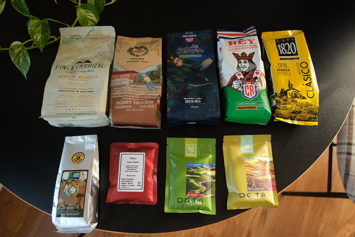 コスタリカで買った、色んなクオリティのコーヒーたち☕️