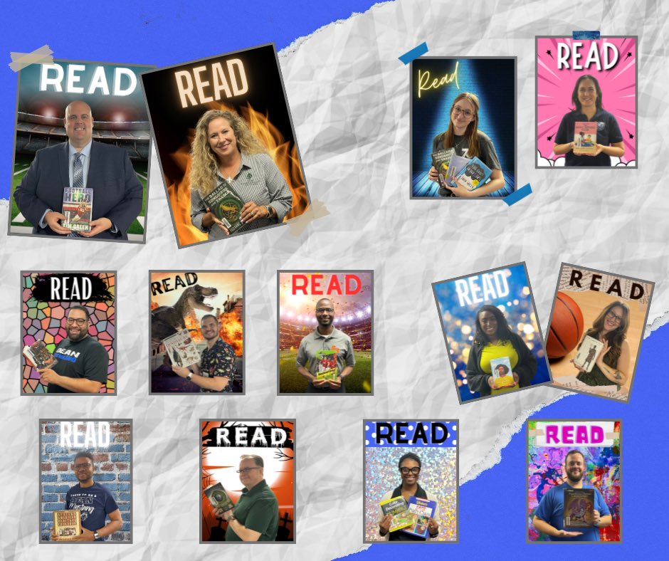 Dean_CFISD's tweet photo. Our Mustang staff are showing off their favorite books 📚✨ So…what’s your next read, Mustangs? Drop it below—we’d love to see what’s on your list! 💭 #DeanDynasty #MustangsRead https://t.co/ZyIO4xyOUz