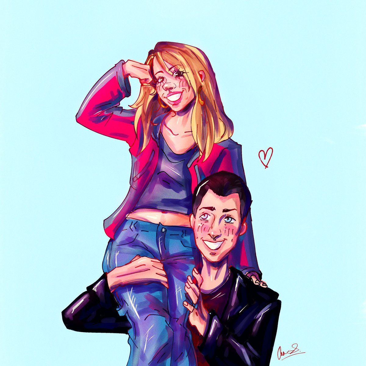 ELECTRlCHAPEII's tweet image. More butchfemme #ninerose bc I love them. #DoctorWho #RoseTyler 💗💗💗💗