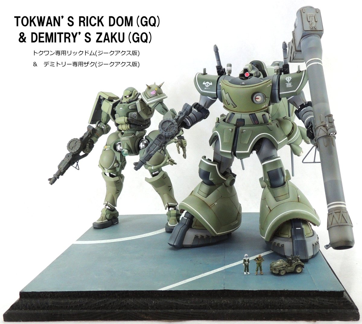 HG 1/144 MS-09トクワン専用リック・ドム(GQ)＆MS-06デミトリー専用