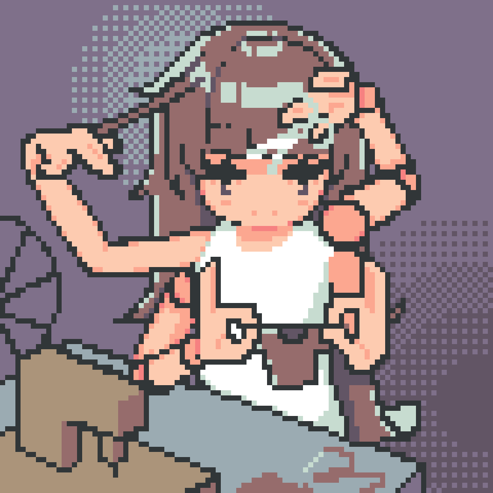 #ドット絵 #pixelart #Inktober2025 
Day 2: Weave