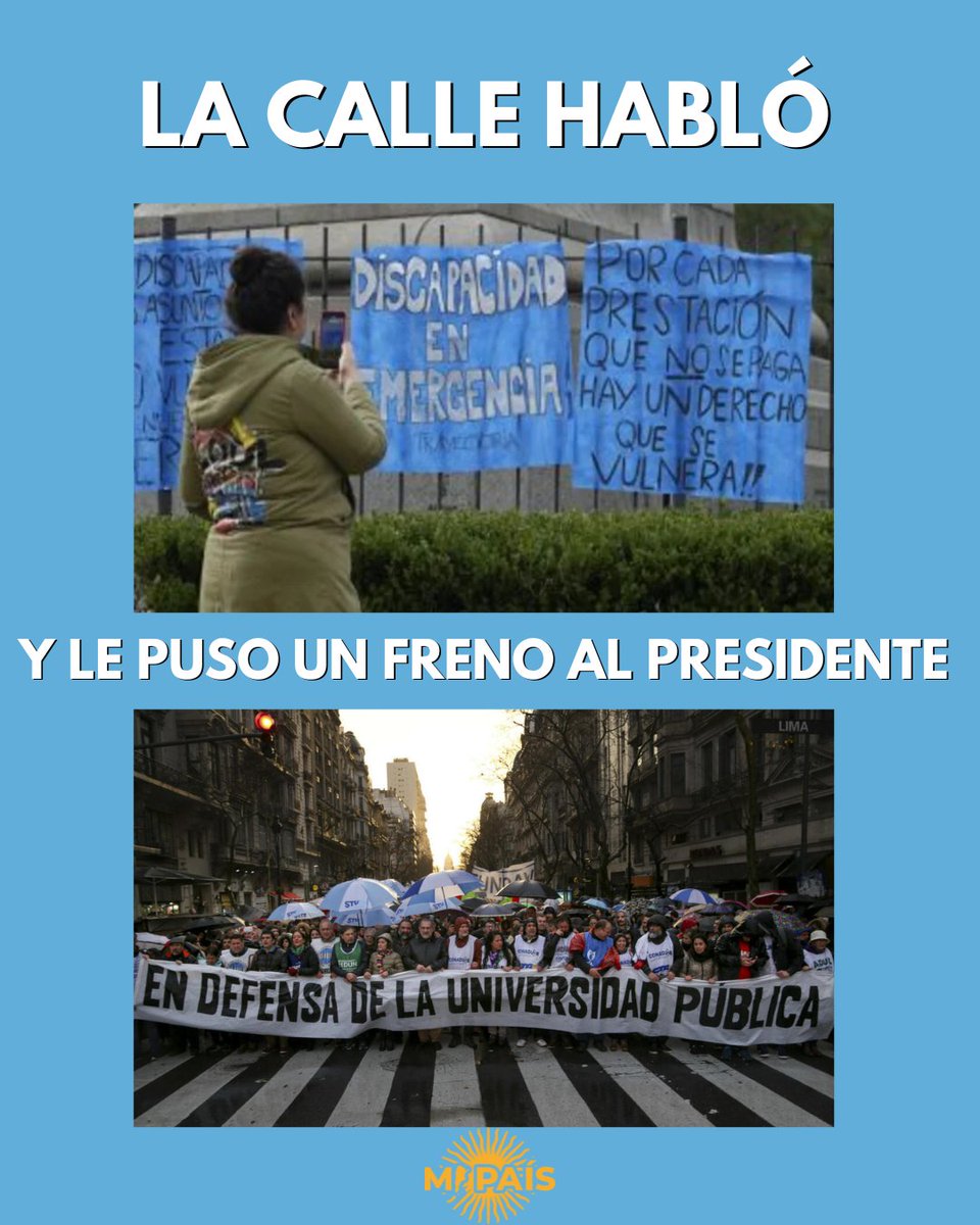 somosmipais's tweet image. 🫂 RECHAZO EN EL SENADO A LOS VETOS DE JAVIER MILEI

✌🏻 La calle habló: el Senado rechazó el veto de Milei a la ley de financiamiento universitario y a la ley de emergencia pediátrica.

#mfb #mipais #mipais🇦🇷 #argentina