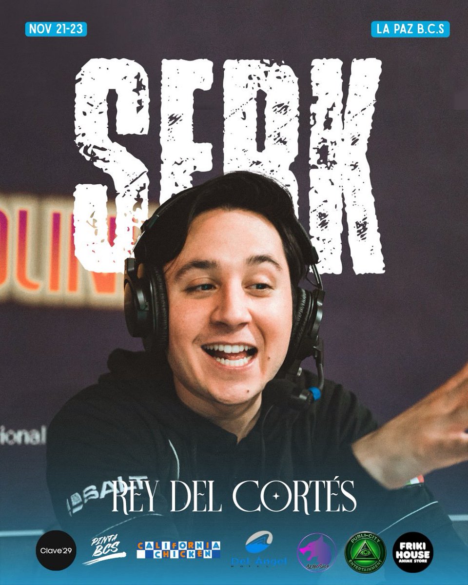 🎙️ ¡La voz del Rey ha llegado!
<a href="/SerkGmz/">Serk ➡️ First Attack 🇵🇷</a> , caster de categoría mundial que ha narrado en los torneos más grandes, se une a Rey del Cortés 2025 para darle emoción y vida a cada partida. 🔥👑

#ReyDelCortés #SmashUltimate #TideRunners