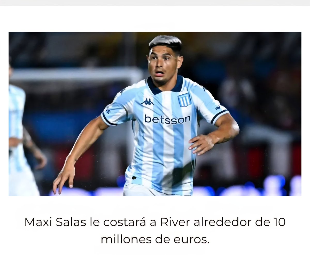 Acadefutbol's tweet photo. El saldo sigue siendo positivo.
Venta de Salas: U$D 10.000.000
Ganar la copa Argentina U$D 140.000 
En Racing, el que quiera estar. https://t.co/fxjHNxMg0h