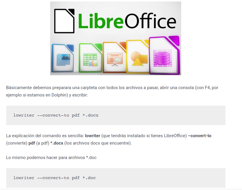 pfcelism's tweet image. Convertir varios archivos de Word #docx o #doc al mismo tiempo a PDF. 
Muy fácil si tienes #LibreOffice en Ubuntu.