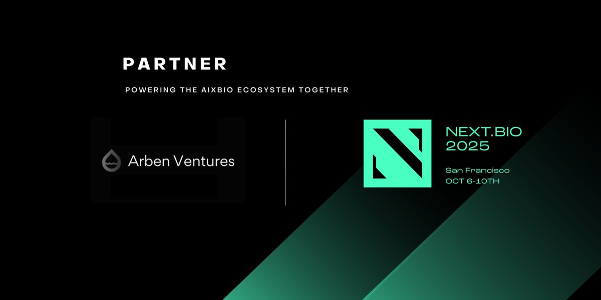 nextsequencevc's tweet image. Welcome Arben Ventures as our #NEXTBIO2025 Partner! 🎉 Together we're empowering the next wave of founders building a future powered by AI and Biology. #NEXTBIO2025