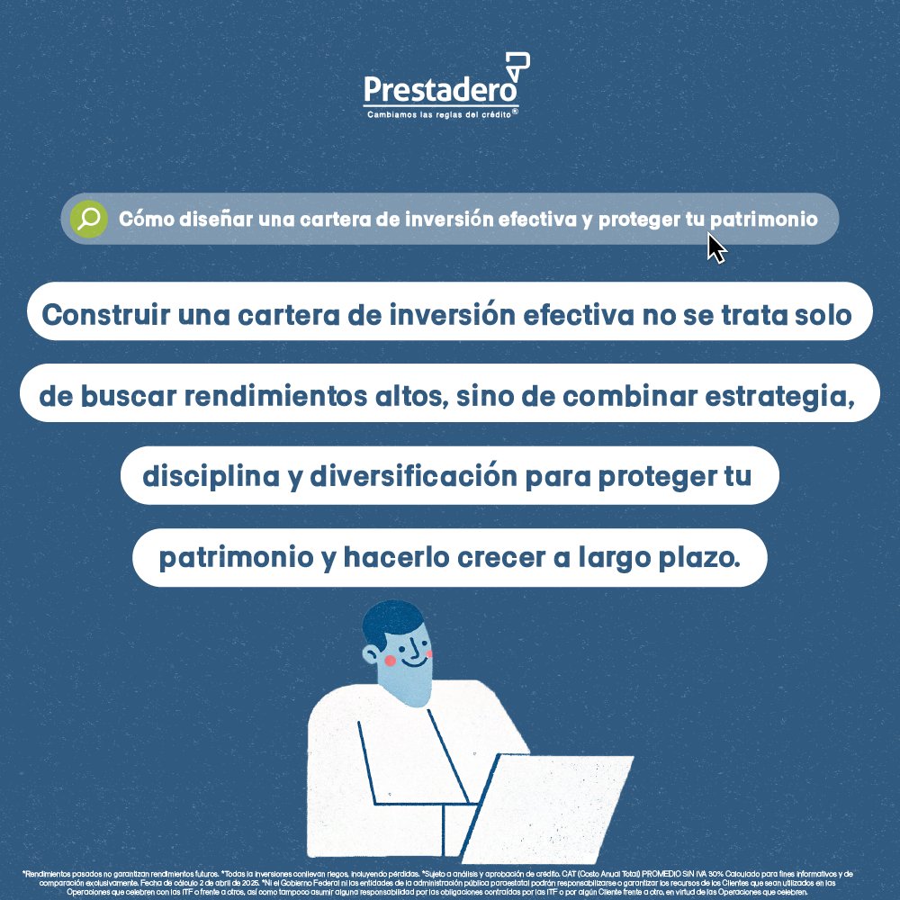 Te explicamos cómo estructurar tu portafolio, qué activos incluir y por qué opciones como Prestadero pueden complementar de forma segura y rentable tus inversiones tradicionales.
Lee más en nuestro blog: blog.prestadero.com/como-disenar-u…