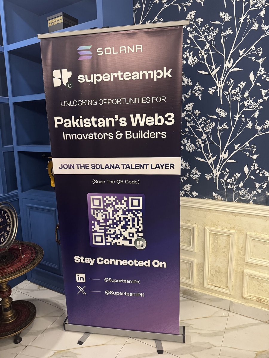 m_emad_z's tweet photo. 🇵🇰 Pakistan’s Web3 ecosystem is gaining global attention 🌍

At the @solana @superteam event in Lahore, the @colosseum Cypherpunk Hackathon was announced — with a $2.5M prize pool for builders building on Solana. 🚀💵

#Web3AI #Solana #cypherpunk #TOKEN2049 #blockchainlife2025 https://t.co/pP9aGNSlEd