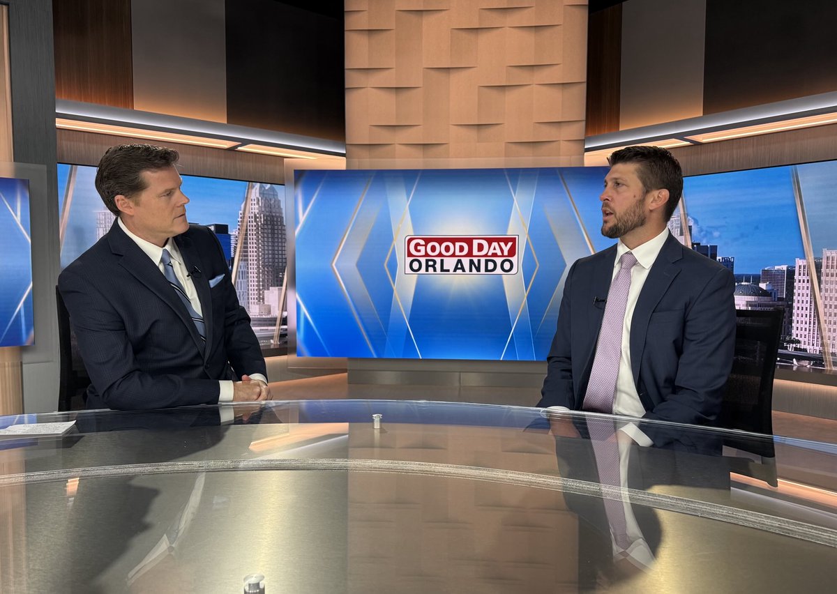 Always enjoy sitting down with Florida’s Attorney General ⁦<a href="/JamesUthmeierFL/">James Uthmeier</a>⁩.  You can see our wide ranging interview on ⁦<a href="/fox35orlando/">FOX 35 Orlando</a>⁩ and ⁦<a href="/OrlandoMatters/">Orlando Matters</a>⁩ this Sunday. #flapol