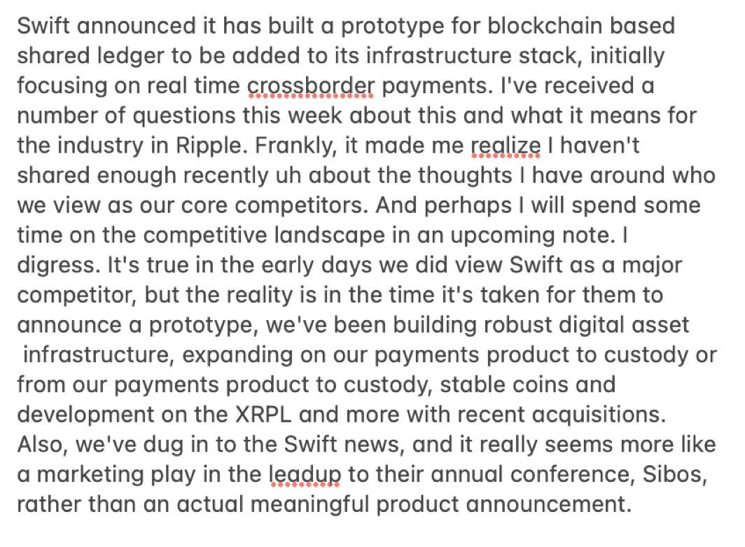 BREAKING: 🇺🇸 RIPPLE CEO BRAD GARLINGHOUSE RESPONDS TO SWIFT BANKING ANNOUNCEMENT!  

$XRP HOLDER WATCH VIDEO BELOW! 👇