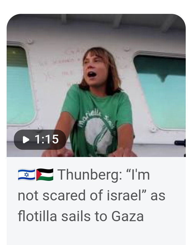 DrewTCorbin1's tweet photo. @SenFettermanPA ALERT ⚠️ 📢
Greta Thunberg has been abducted again by the Israeli Occupational Forces in international waters.
#FreeGreta
#GenocideinGaz https://t.co/I22DgTzsuZ