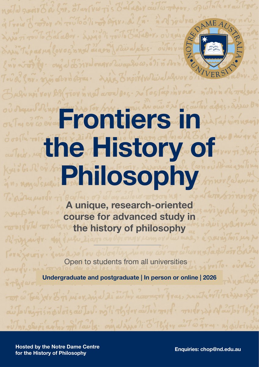Notre Dame Centre for the History of Philosophy tweet media