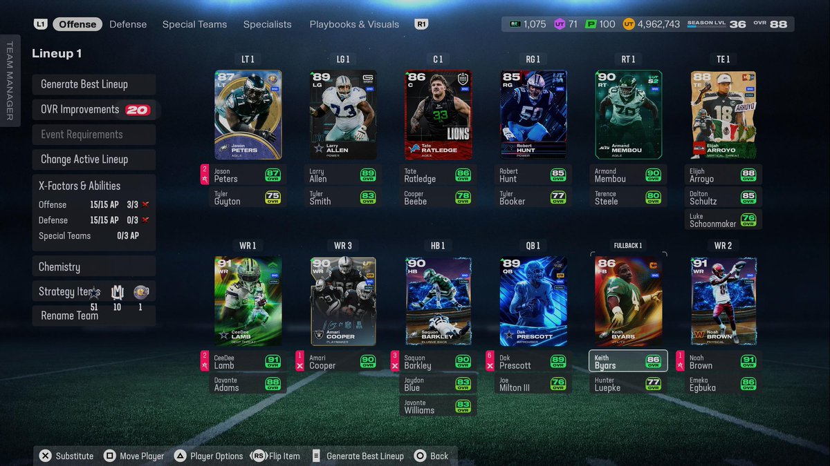 Tone_719's tweet photo. How we looking!?! 👀🔥 #88Club #Madden26 https://t.co/Oet8jA7LxZ