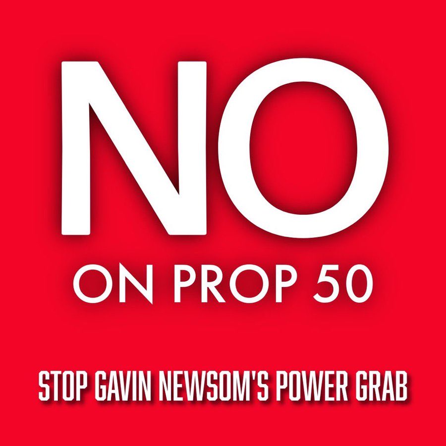 Attention California!!! The special election is November 4th. Ballots go out next Monday. Make sure to VOTE NO ON PROP 50!!! We need major turnout! Spread the word!!! 🙏🏻