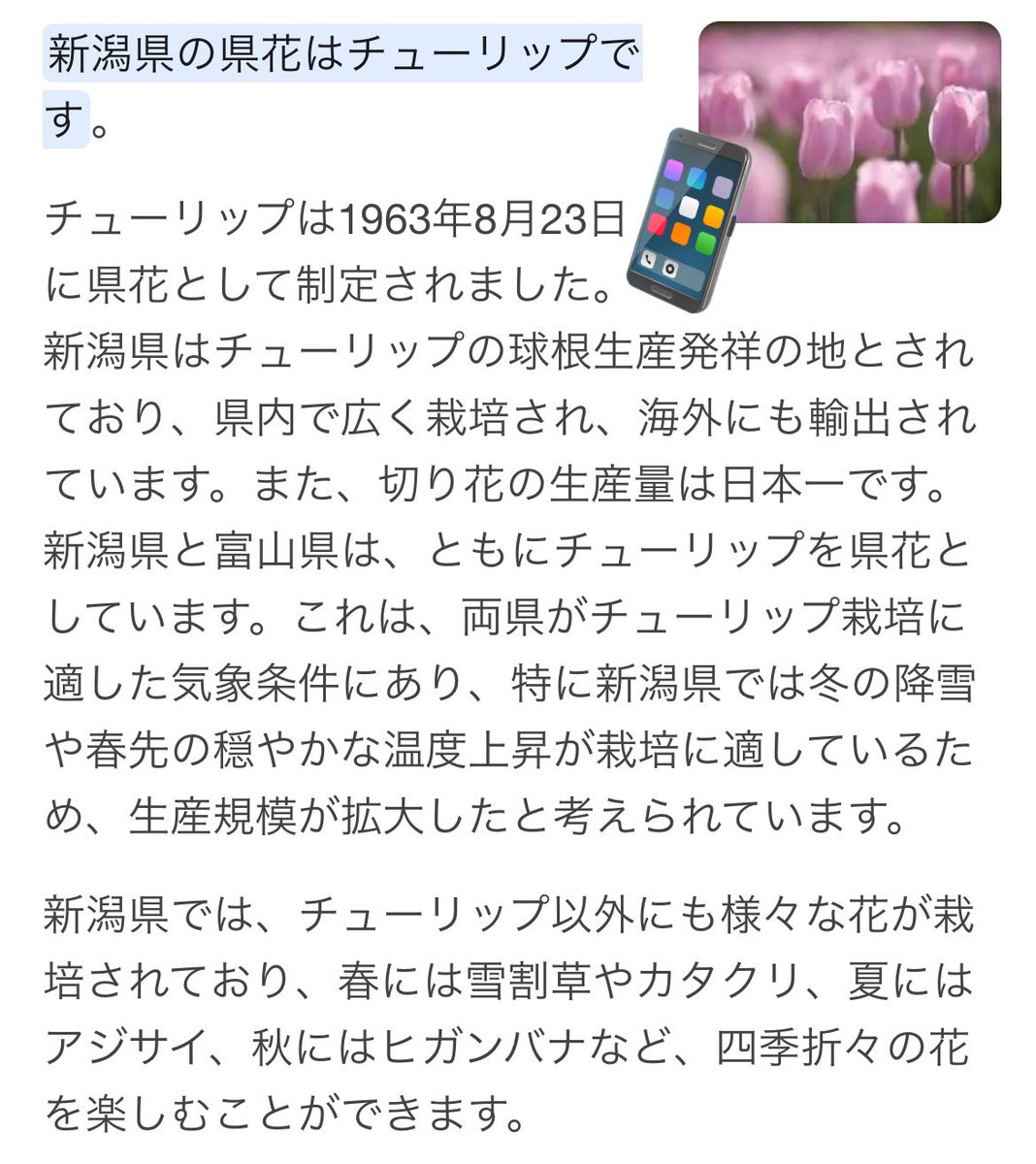 jrk_3512's tweet photo. 今日(10/3)は摩季ちゃん55REDツアー
9本目🌹🌹🌹🌹🌹🌹🌹🌹🌹
💃新潟🕺
🎈
新潟県の花は🔍
チューリップ🌷のようです❤️🤍💛
🌷球根生産発祥の地
切り花生産量が日本一💐
🕊️頑張ってください🌷🫧
気持ちは新潟へ🫶🏼大黒組T👚着て仕事へ
🗣️#ゴーゴー摩季ちゃん 🚗💨
#大黒摩季
#55red https://t.co/ZpRydglA29