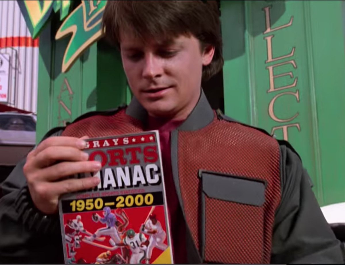 landofthe80s's tweet image. If you found the Sports Almanac, would you place some bets?