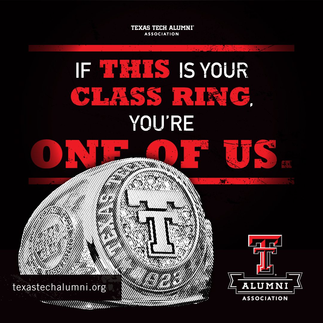 TTUAlumniAssoc's tweet image. ATTENTION STUDENTS! If you have 60 credit hours, you&apos;re eligible to order your Official Texas Tech Ring, but time is running out for this semester! Order before midnight on Oct. 3 to participate in the Fall 2025 Ring Ceremony on Nov. 23. Order at Balfour.com/TTU. #OneOfUs