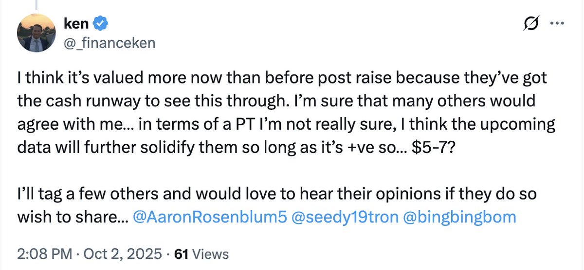 iotaresearch's tweet image. $PALI already touched $2 for a second today, so that was definitely too conservative an estimate. Here&apos;s a PT possibility from @_financeken. Let&apos;s see where this goes...