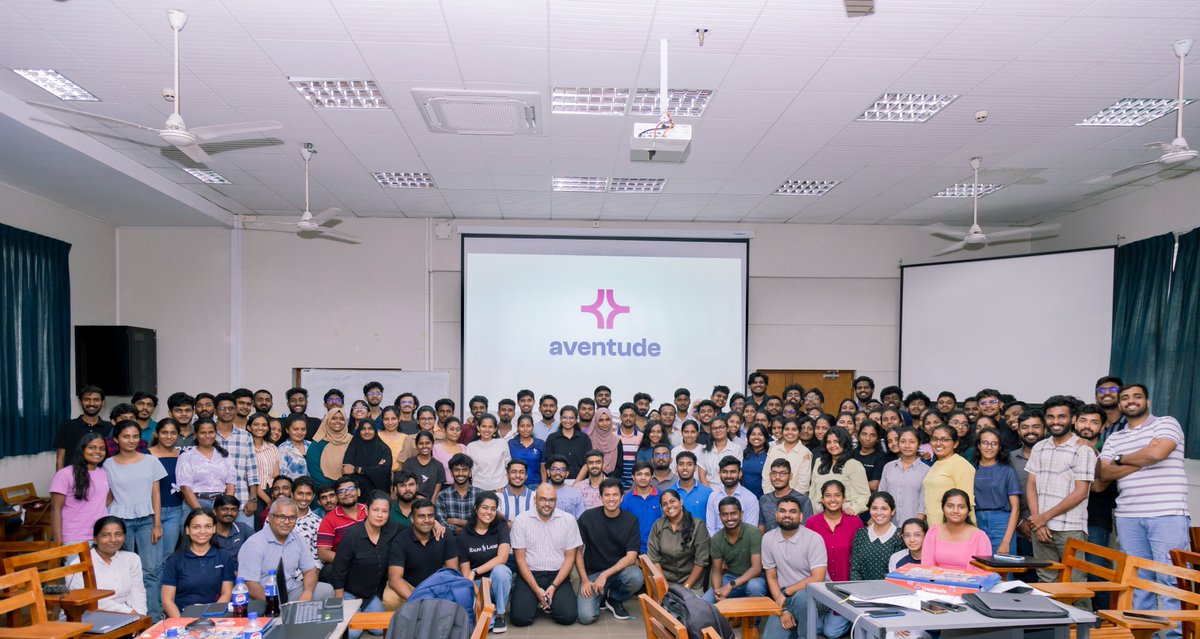 aventude's tweet image. The winning team was rewarded with a dinner invitation with our co-founders. Its our corporate responsibility to empower future talent.

#Aventude #DevinAI #Citrus65 #UniversityOfMoratuwa #FutureSkills  #HandsOnSession #AI