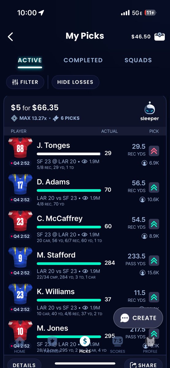 V01DD3D's tweet photo. @TnCowboys_DFS @br_betting @DKSportsbook Can’t believe I hit all these tonight 🤣 https://t.co/5mavRsgZtR