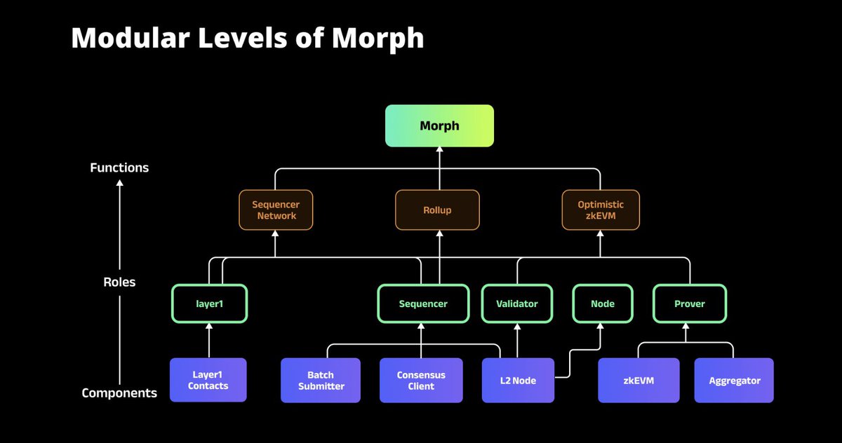 Lunchman⬜🔮 ✳️🐨 𖤍🔴 (@lunchmancreates) on Twitter photo The future is modular and <a href="/MorphLayer/">Morph</a> is leading the way.
Let’s dive in 👇
Most blockchains are monolithic handling ordering, execution, settlement, and data availability in one place. While simple, this creates bottlenecks, centralization risks, and inflexibility. Congestion The future is modular and <a href="/MorphLayer/">Morph</a> is leading the way.
Let’s dive in 👇
Most blockchains are monolithic handling ordering, execution, settlement, and data availability in one place. While simple, this creates bottlenecks, centralization risks, and inflexibility. Congestion