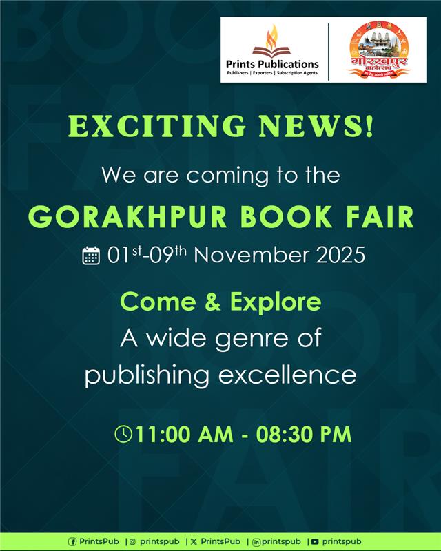 PrintsPub's tweet image. We are all set for the Gorakhpur Book Fair 2025!

Prints Publications invites you to explore a world of stories, knowledge, and creativity across genres. From timeless classics to contemporary gems, discover books that inform, inspire, and ignite curiosity. Join us from 01–09…