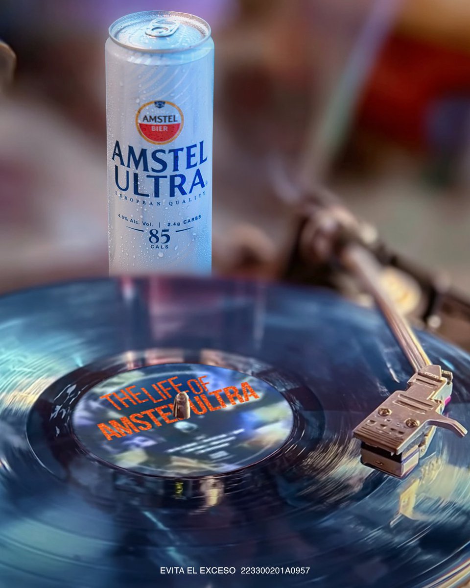 Estrenamos playlist en repeat 💿 porque empieza la nueva era… con vibe ligero y Amstel Ultra 🍺🧡