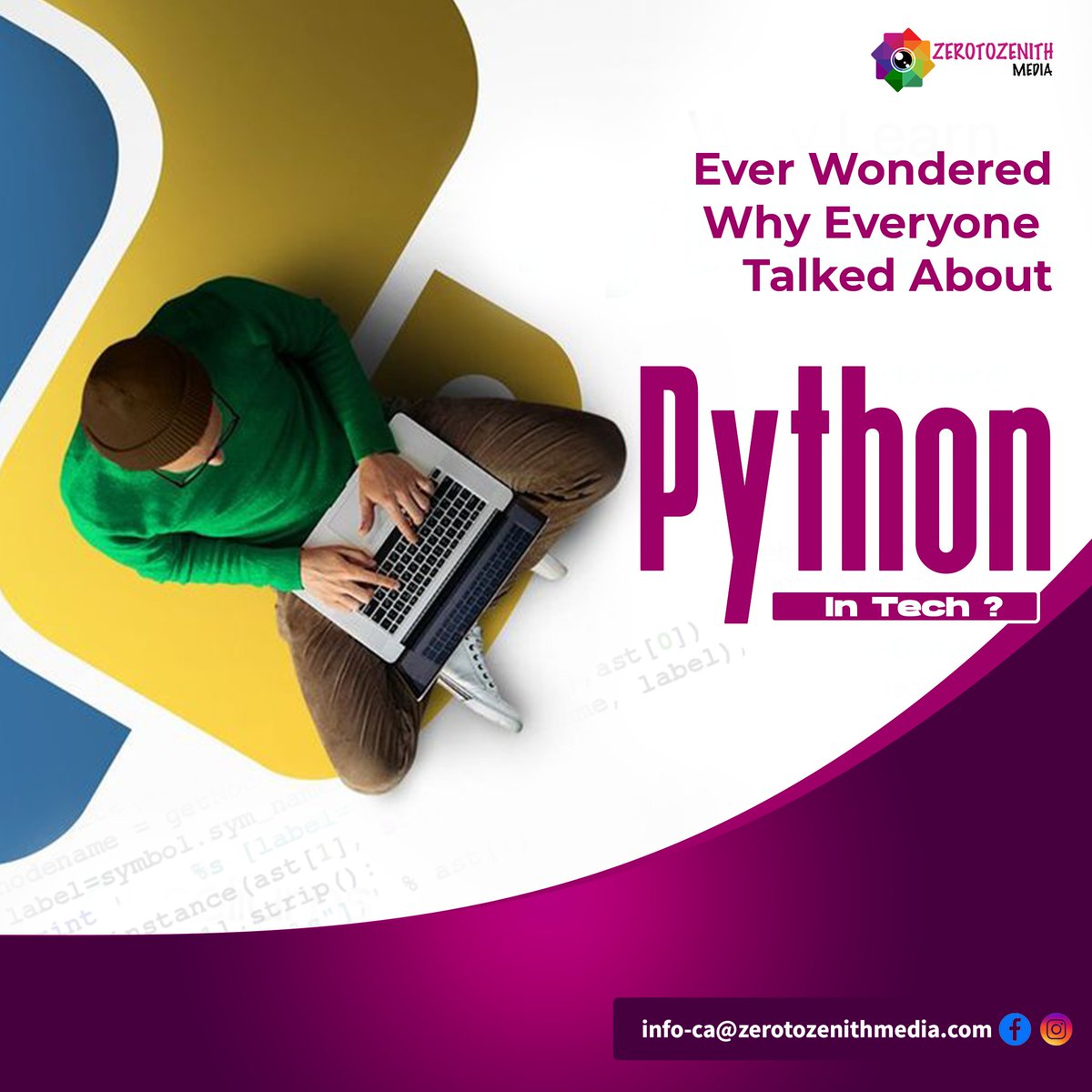 ztozmedia's tweet photo. Why is Python the talk of the tech world? 🐍💻

Simple. Powerful. Versatile.
From AI to automation, Python does it all.

📩 info-ca@zerozenithmedia.com

#Python #Tech #CodeNewbie #AI #DataScience #WebDev #PythonRocks #ZeroToZenith #LearnToCode #TechTrends https://t.co/3AfNoRrQCo