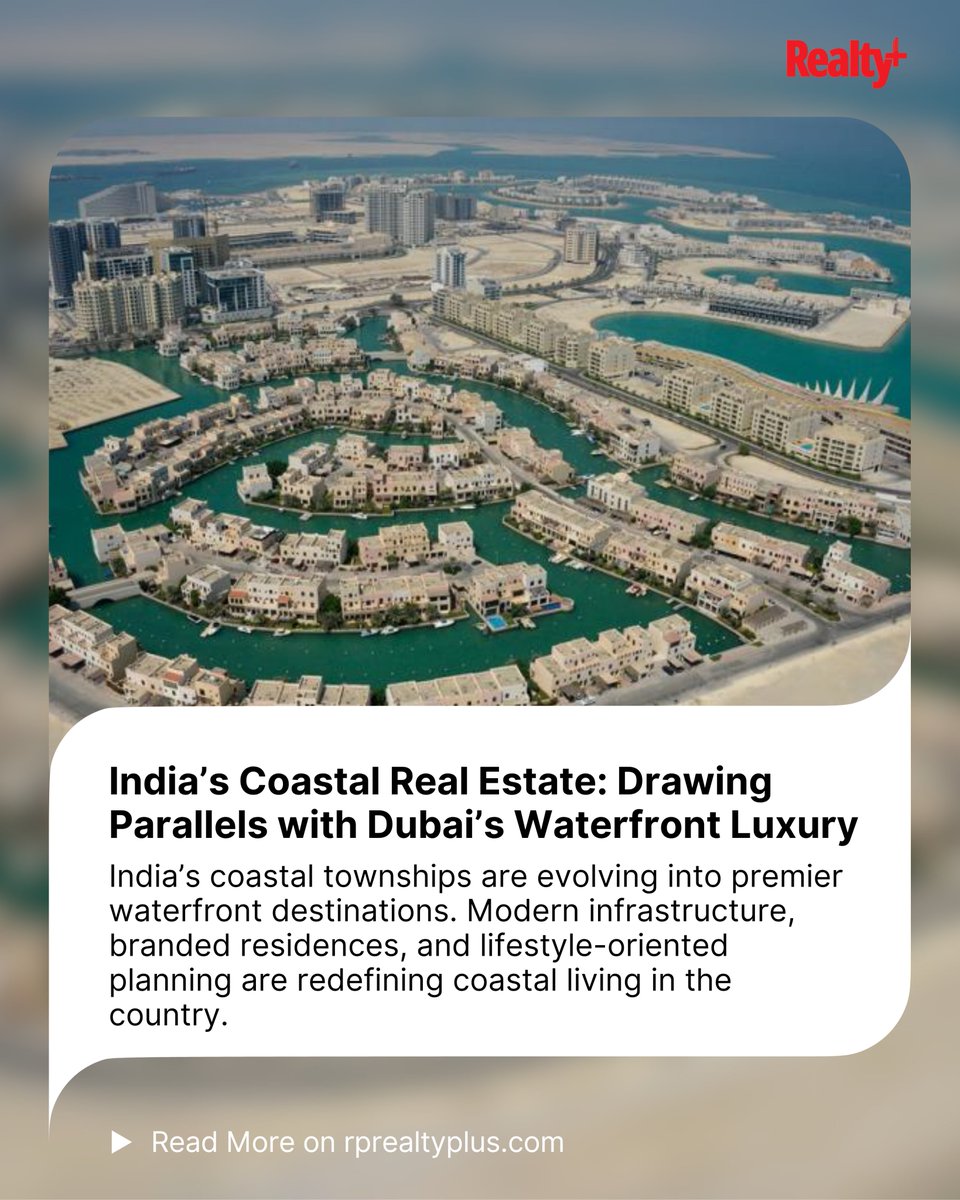 RPRealtyPlus's tweet photo. Is India building its own Dubai on the coast?
From luxury townships to branded residences, coastal real estate is fast becoming the country’s new lifestyle frontier.

🔗 Read more: https://t.co/Q3AiTM2RCD

#CoastalLiving #WaterfrontLuxury #RealEstateIndia #LifestyleLiving https://t.co/Wtrn9g13W8