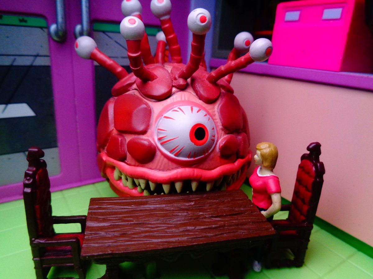 JohnMoreyAuthor's tweet photo. MFM Macabre Visions 2025 Day 03: BAD BLIND DATE
"You have the most beautiful eyes," she said.
Figures used: Beholder (Kidrobot Dungeons & Dragons), generic person miniature
#miniween2025, #miniween, #mfmacabrevisions, #minifiguremilitia https://t.co/oh7HwdzFiA