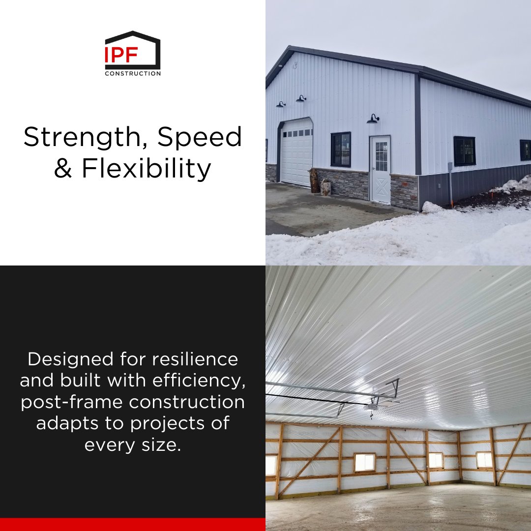 IPFConstruction's tweet image. Build bigger, faster, and stronger with post-frame construction—ideal for barns, workshops, and wide-open spaces built to last. 🚜💪
#PostFrame #PoleBarn #OpenDesign #IowaConstruction
