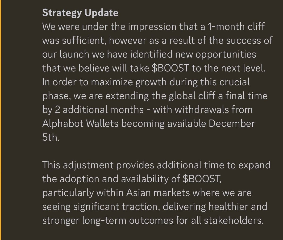 Big_Prim3's tweet photo. I respect  @boostdotgg team, but I don’t think this move is the right one.

The team should seriously reflect on how these constant delays affect the confidence of their long-term supporters

What are your Thoughts on this !? 
Cus I’m still bullish on $BOOST S2 🫡  @alphabot https://t.co/FdAw0lVTjd