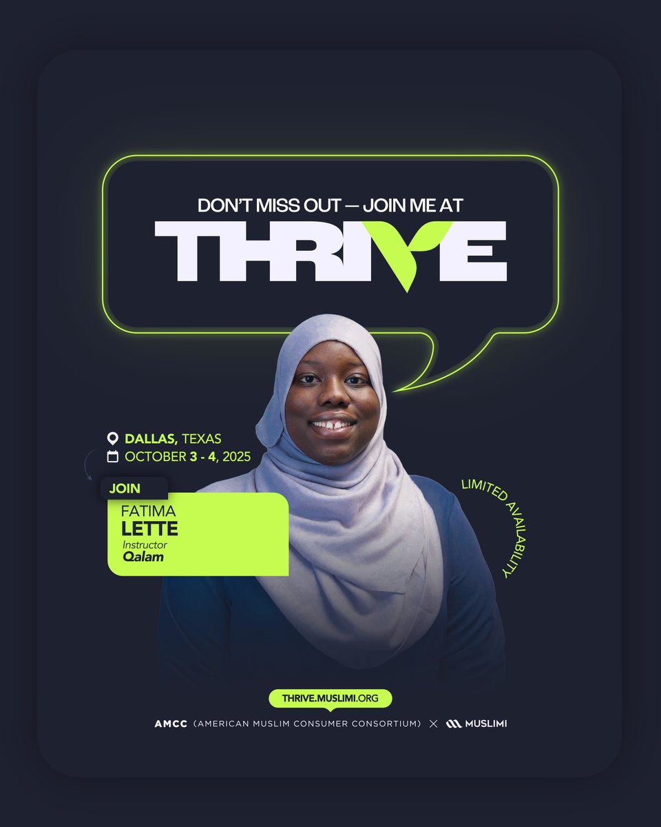 Meet Ustadha Fatima Lette – a dedicated instructor at Qalam Seminary, where she teaches Ulum al-Qur’an, Usul al-Tafsir, and Tafsir. She is also a regular teacher at Qalam Intensives and conducts online classes and workshops that reach students worldwide.

#Thrive2025