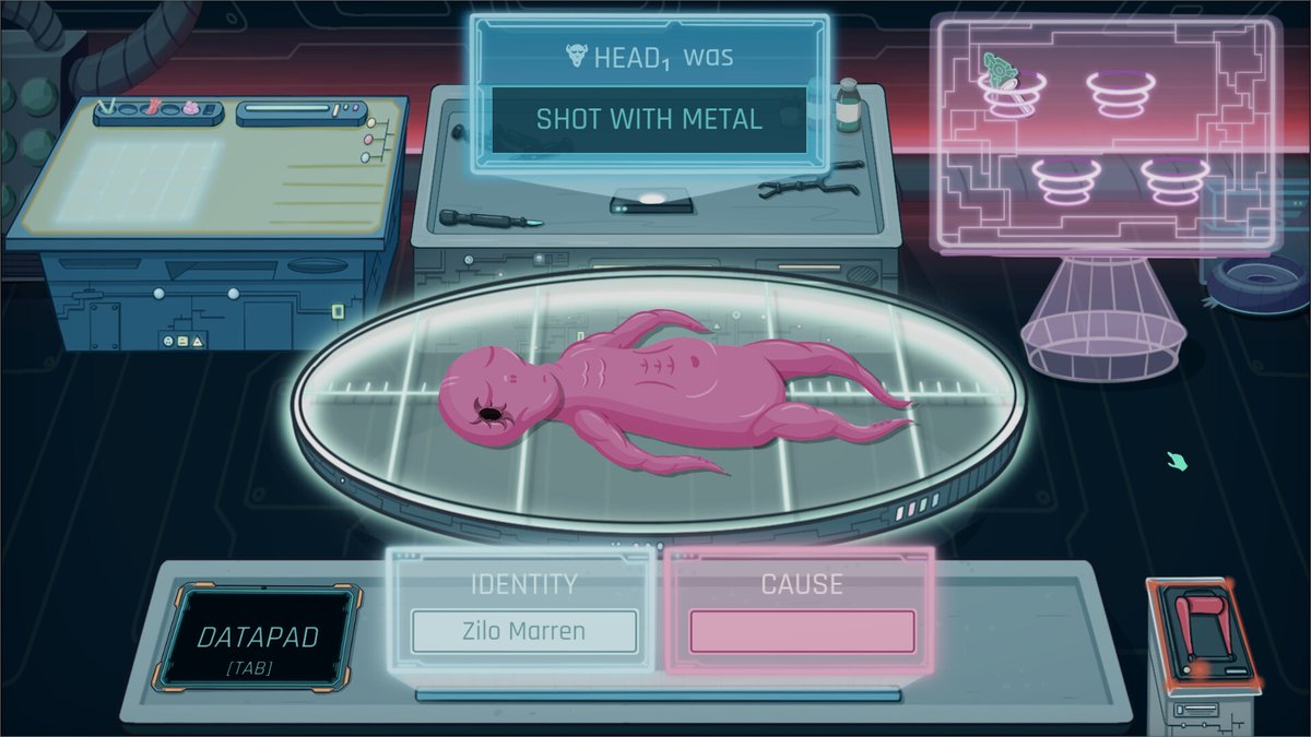gamespark's tweet photo. 異星人を検死して真実を見つけだせ。SF病理学シム『Alien Morgue』Steamストアページとデモ版が公開
https://t.co/oB3BlYXJhT https://t.co/6r6BdDI4Ha