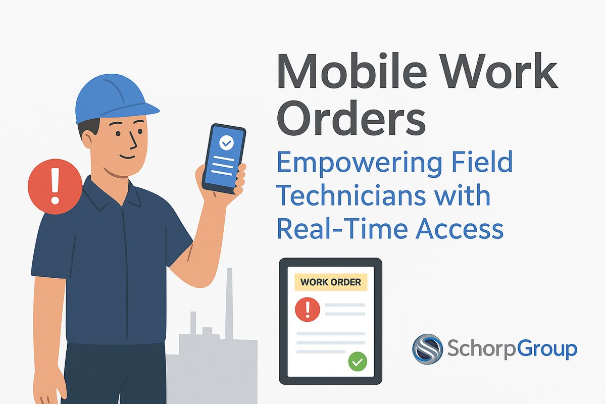SchorpGroup's tweet image. 📲 Empower your maintenance team with mobile work orders!

With Schorp Group’s CMMS expertise, your technicians can stay connected, productive, and efficient—wherever the job takes them.

#CMMS #WorkOrderManagement #MobileSolutions #SchorpGroup

schorpgroup.com/mobile-work-or…