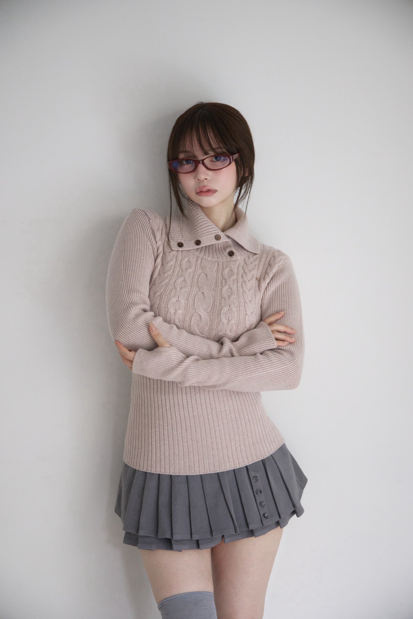 トップス andmary Mary turtle knit tops pink beige andmary on X: 