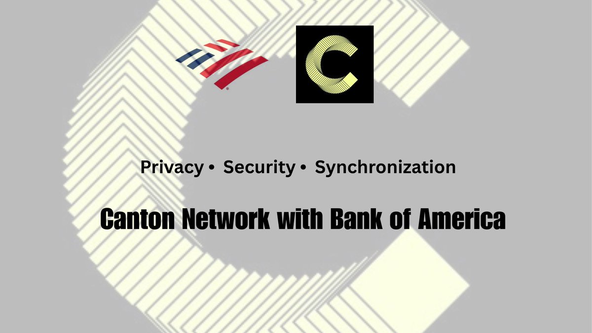 A new era in finance: 

<a href="/CantonNetwork/">Canton Network</a> with <a href="/BankofAmerica/">Bank of America</a>  

#CantonGraphics