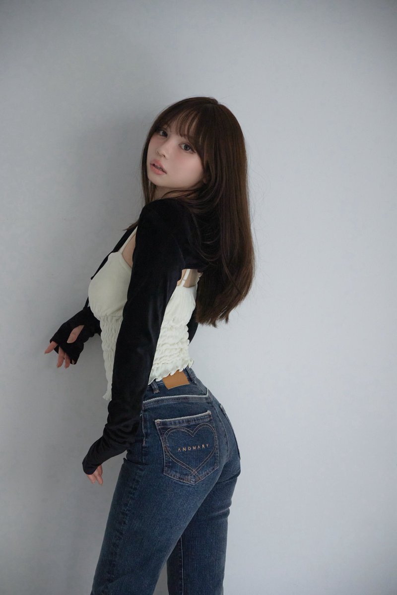 Mei shirring tops color pink/black ¥11000-tax in ふんわりとした