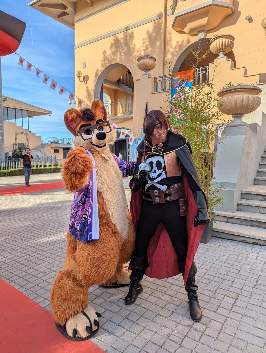 From childhood anime heroes to furry adventures 🦊✨

Joey meets Captain Harlock — one of my all-time favorites — just in time for #FursuitFriday!

And tomorrow…I’ll be at <a href="/RomicsOfficial/">Romics Official</a> 👀 Who else is coming?

#FoxFursuit #FurryFandom #Romics2025 📸 <a href="/KoragosArt/">Koragos</a> 🪡 <a href="/TheKarelia/">TheKareliaFursuits 🔜 Furnavia + Scotiacon + NFC</a>