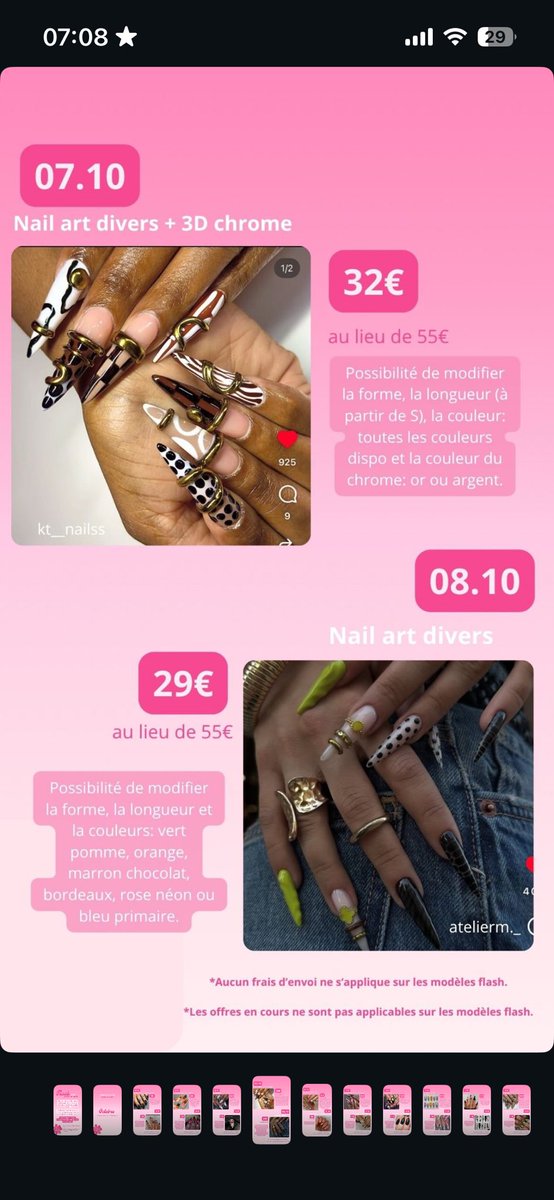 papannepo's tweet photo. Je vous poste mes press-on nails à  prix cassé d’Octobre !!!

De 14€ à 38€ 💕

Commande sur insta ✨ https://t.co/7iIlMyCOGE