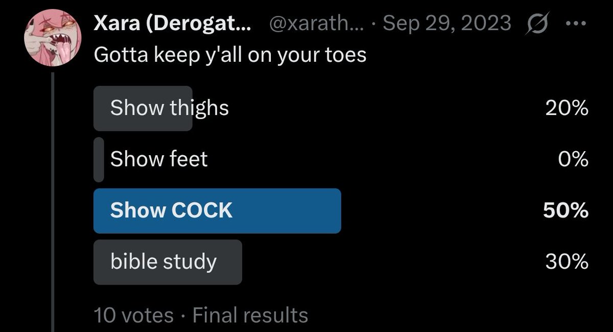 Xara (Derogatory) tweet media