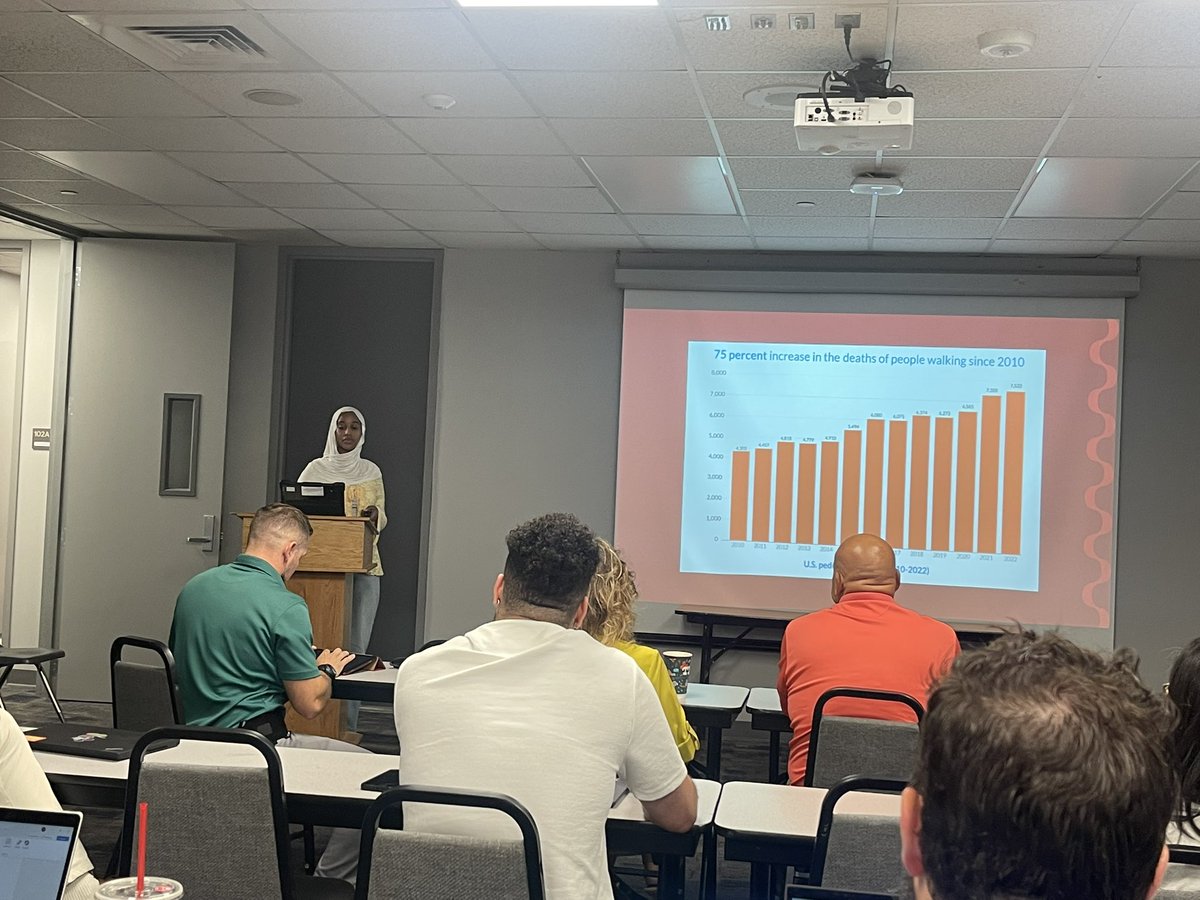 Did you know it’s National Pedestrian Awareness Month? Stay focused, drivers! 
I was so impressed with this high school student’s research and passion for building knowledge about the stats and laws. #hayeshawks