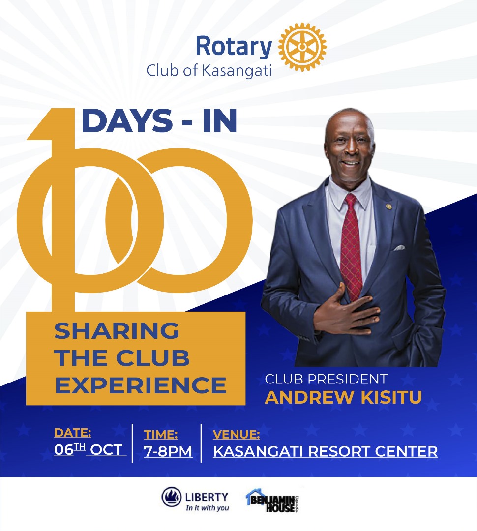 "If you improve 1% a day, in 100 days you will be 100% better than you are today"
Friends, Join us this Monday as we celebrate our club's journey in the first 100 days of Unite for Good!
#RotaryEyamba
#TearGasRepublic
#RCKasangati